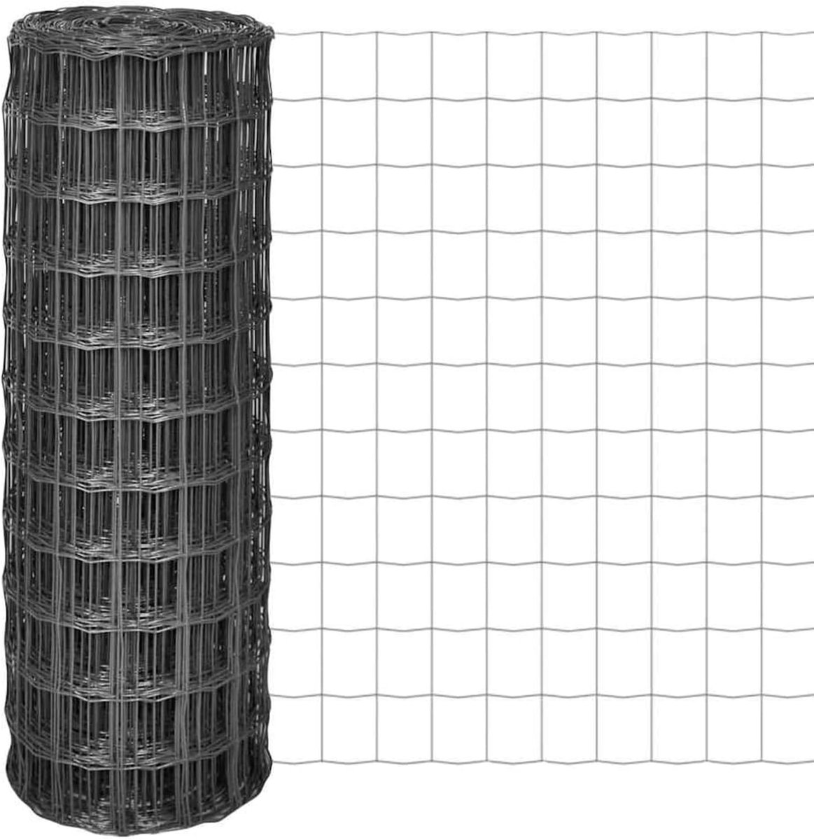 Eurohek, staal, 10 x 0,8 m, grijs, pvc-gecoat, voor tuin, industrie, landbouw, transport