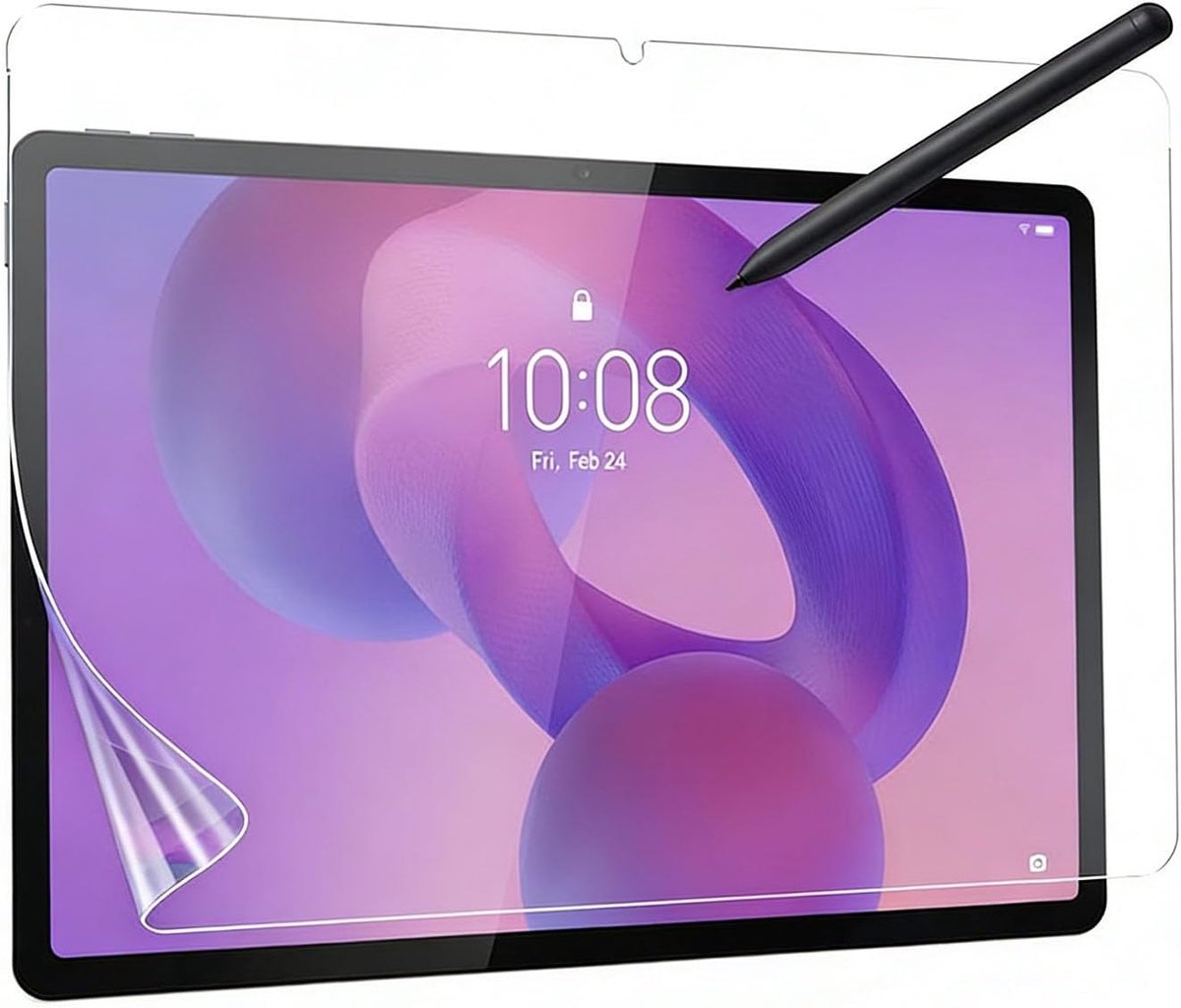 2 stuks matte displayfolie voor Lenovo Idea Tab Plus 12,1 inch, papieren beschermfolie met anti-reflex, tekenfolie en krasbescherming, incl. installatieaccessoires