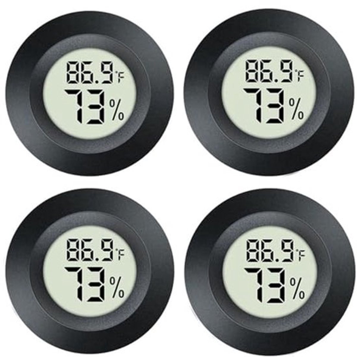Mini Thermo-Hygrometer Set - Digitale LCD Monitor voor Binnen en Buiten - Luchtvochtigheid - Perfect voor Groentekassen en Babykamers