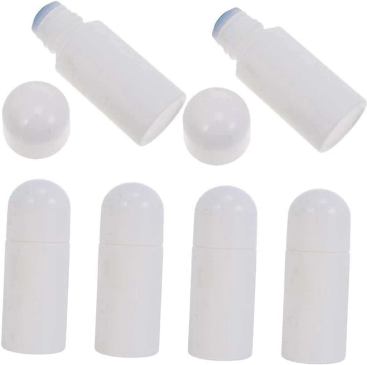 Set van 6 herbruikbare sponsflessen en cosmetische tassen voor reizen - voor vloeistofcontainers en make-upaccessoires