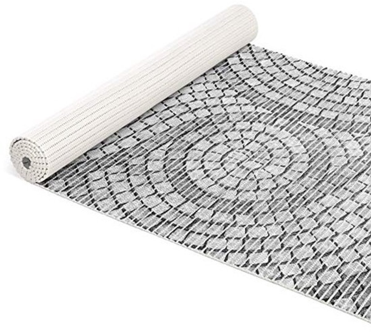 Zachte antislip badmat 220 x 65 cm voor badkamer, douche en wc - Mozaïekdesign