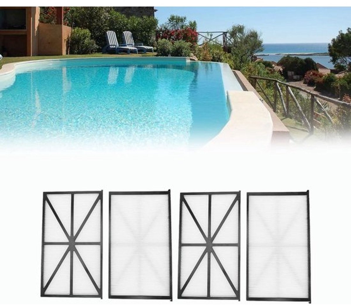 Vervangende Wasbare Rcx70101 Filters - 4 Stuks voor Tigershark Sharkvac Aquavac Robot