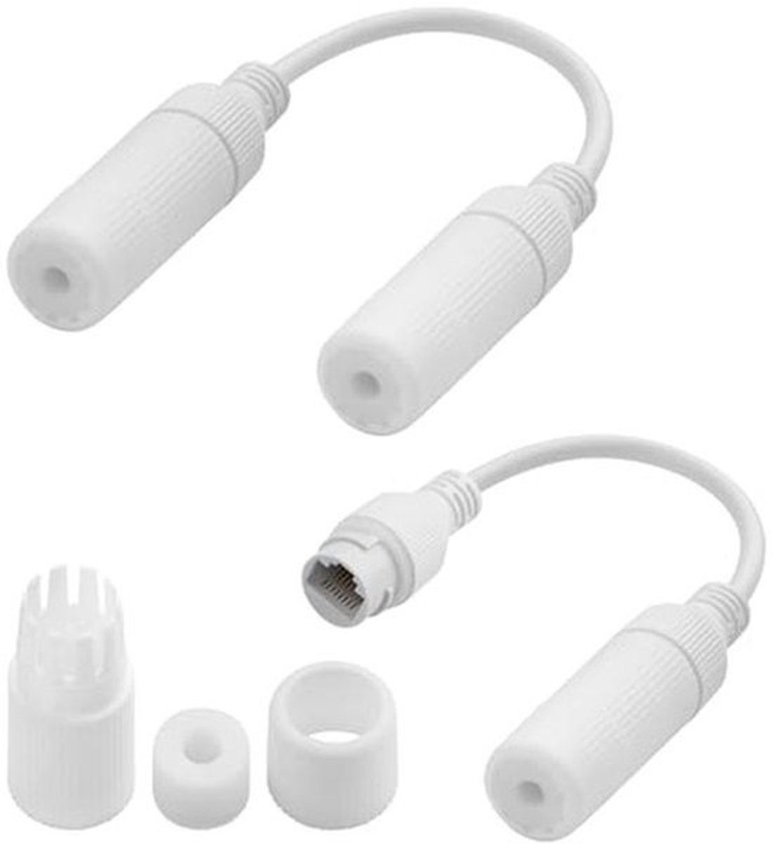 Waterdichte RJ45 Koppelingskabel - 2 Stuks IP67 Verlengstekker voor Cat5/Cat5e/Cat6