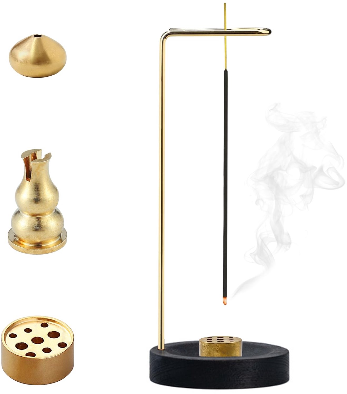 2-in-1 Handgemaakte Houten Incense Stick Houder voor Meditatie