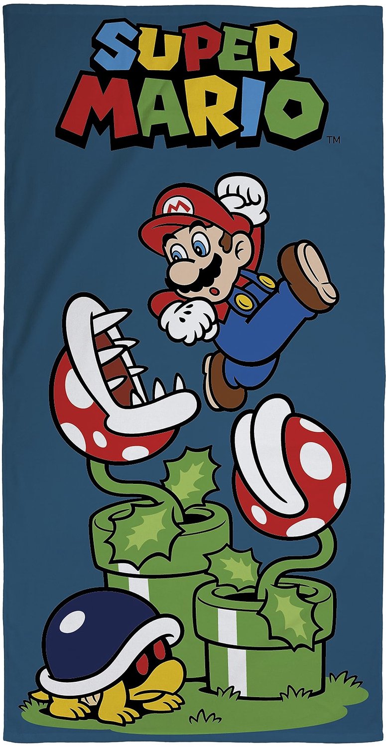 Nintendo Super Mario Kinderhanddoek voor Thuis en Strand