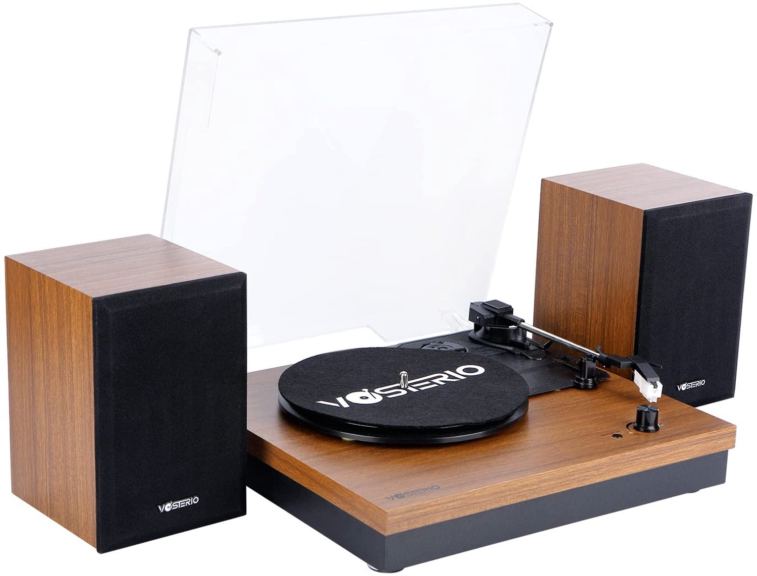 Retro Vinyl Platenspeler met Bluetooth en Externe Speakers