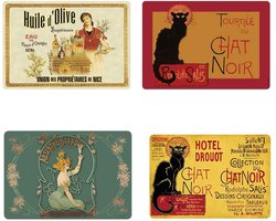 Cartexpo - Set van 4 vintage placemats - 42 x 29 cm