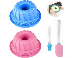 Gugelhupfvormen van hoogwaardig silicone, set van 2, ideaal voor bakken, Ø 15 cm, duurzaam en flexibel