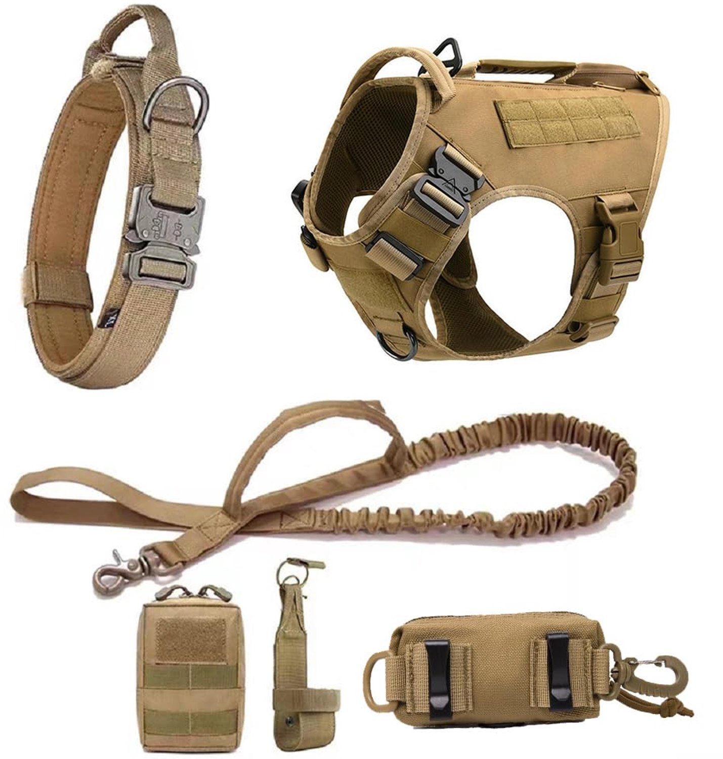 Hondenharnas - Vest met Leash - Bruin - M
