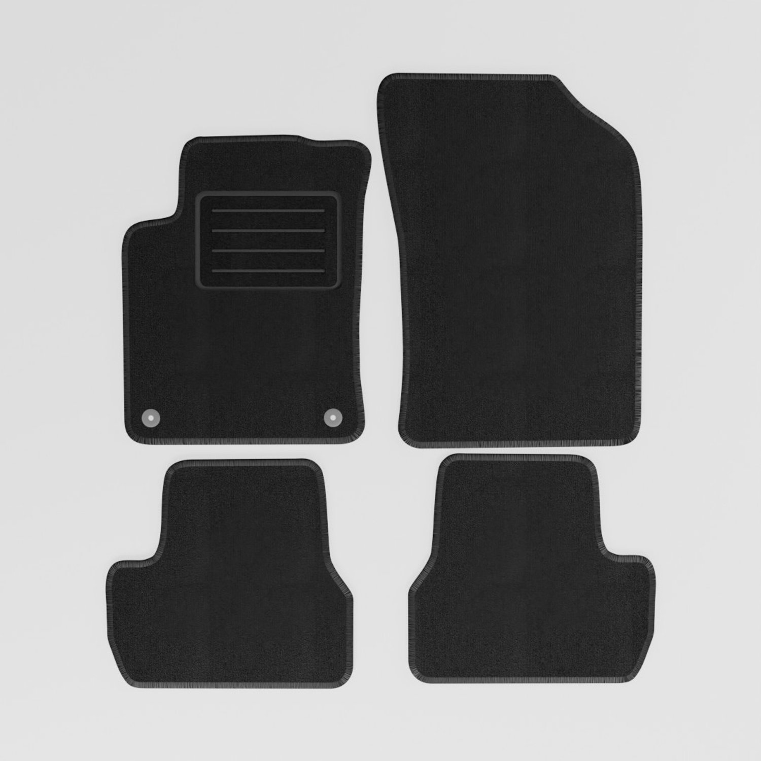 Mats4all | Naaldvilt automatten passend voor Citroen C3 2009-2016 | Antislip | Met versterking | 4-delig | Automatten | Mattenset