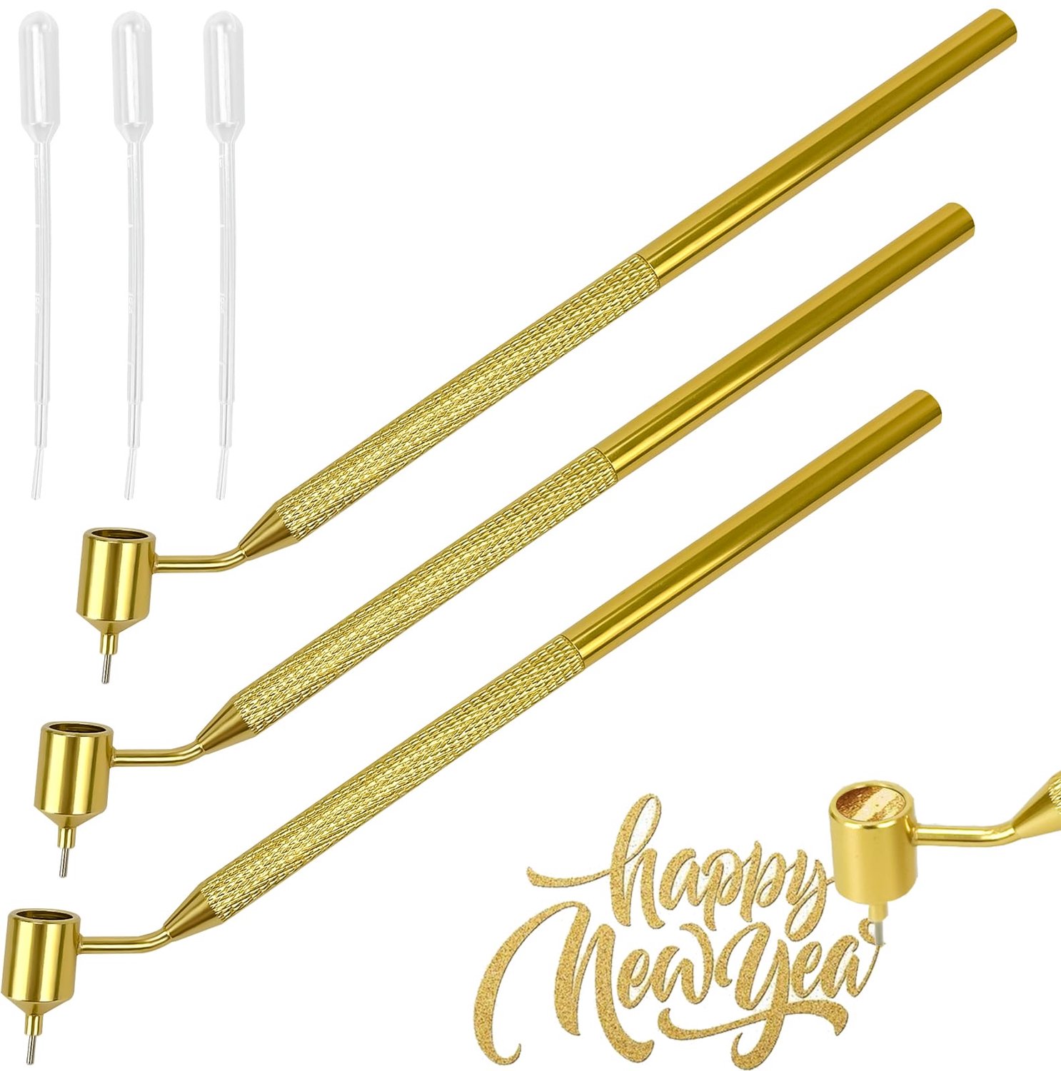 Set van 3 Vloeibare Schrijfpennen met Drippers voor Schilderen en Herstel