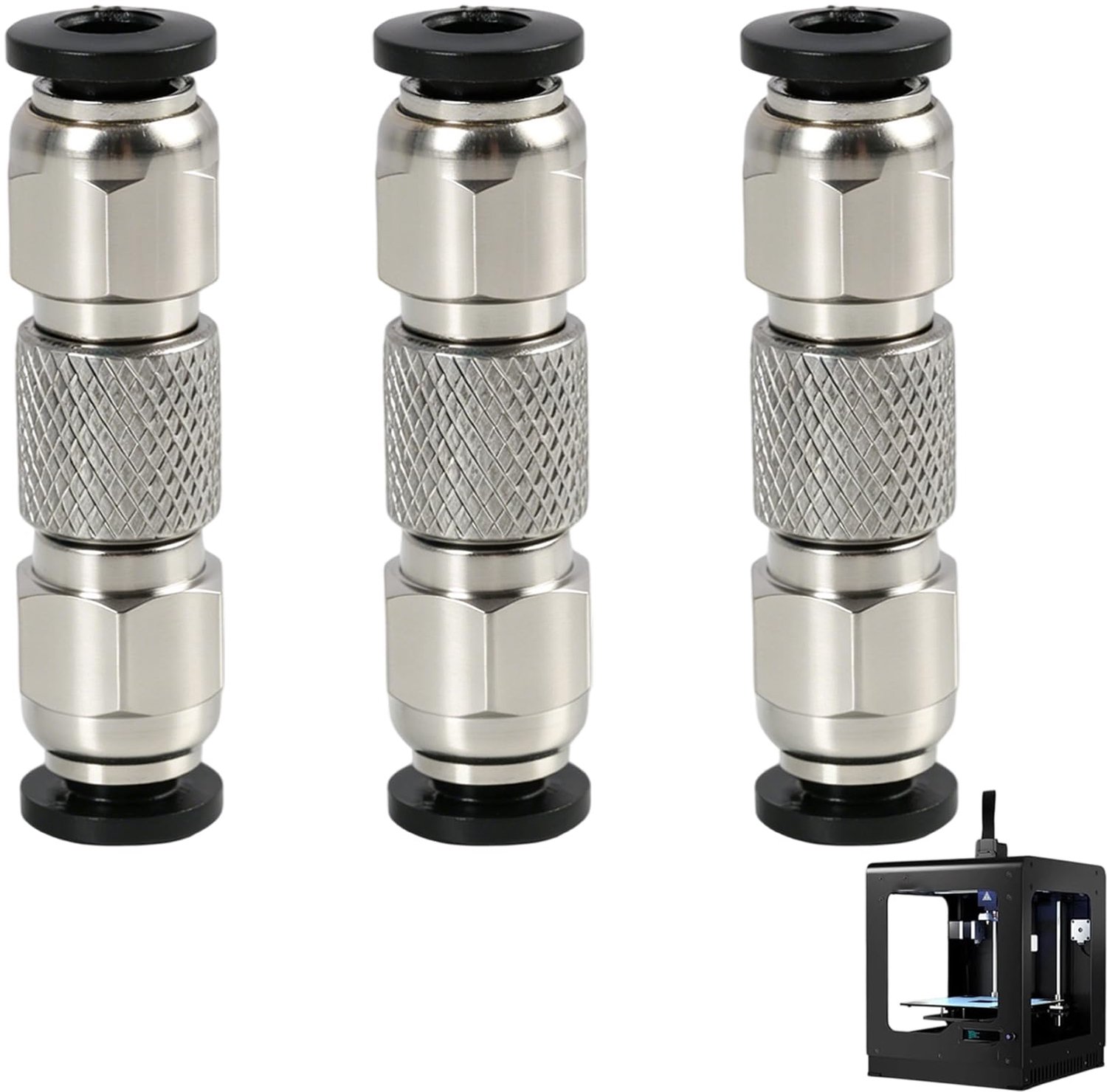 Set van 3 PTFE Buisverbinders voor 3D-Printers