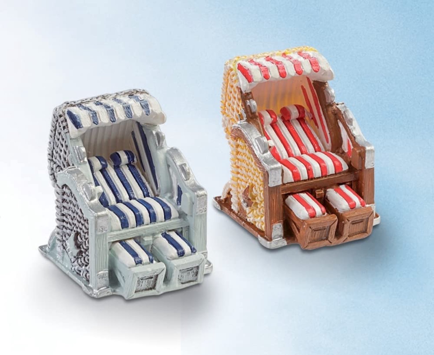 Blauwwitte Strandstoel 3,5 x 3,5 cm voor Decoratie