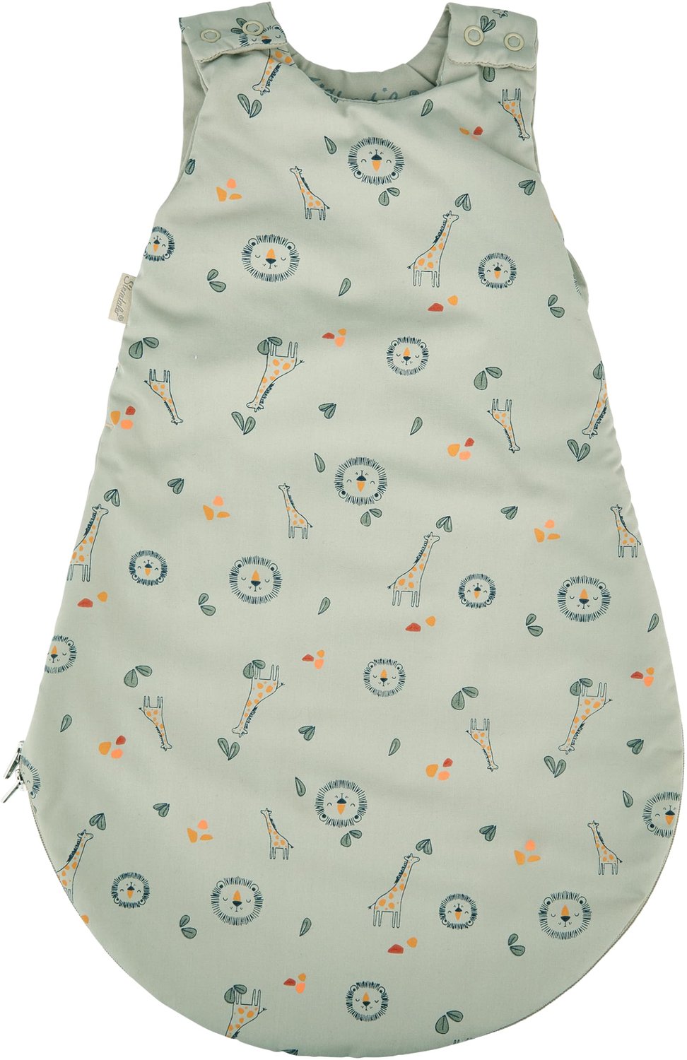 Baby Slaapzak Safari Dierenprint - 44 cm - Steen Grijs