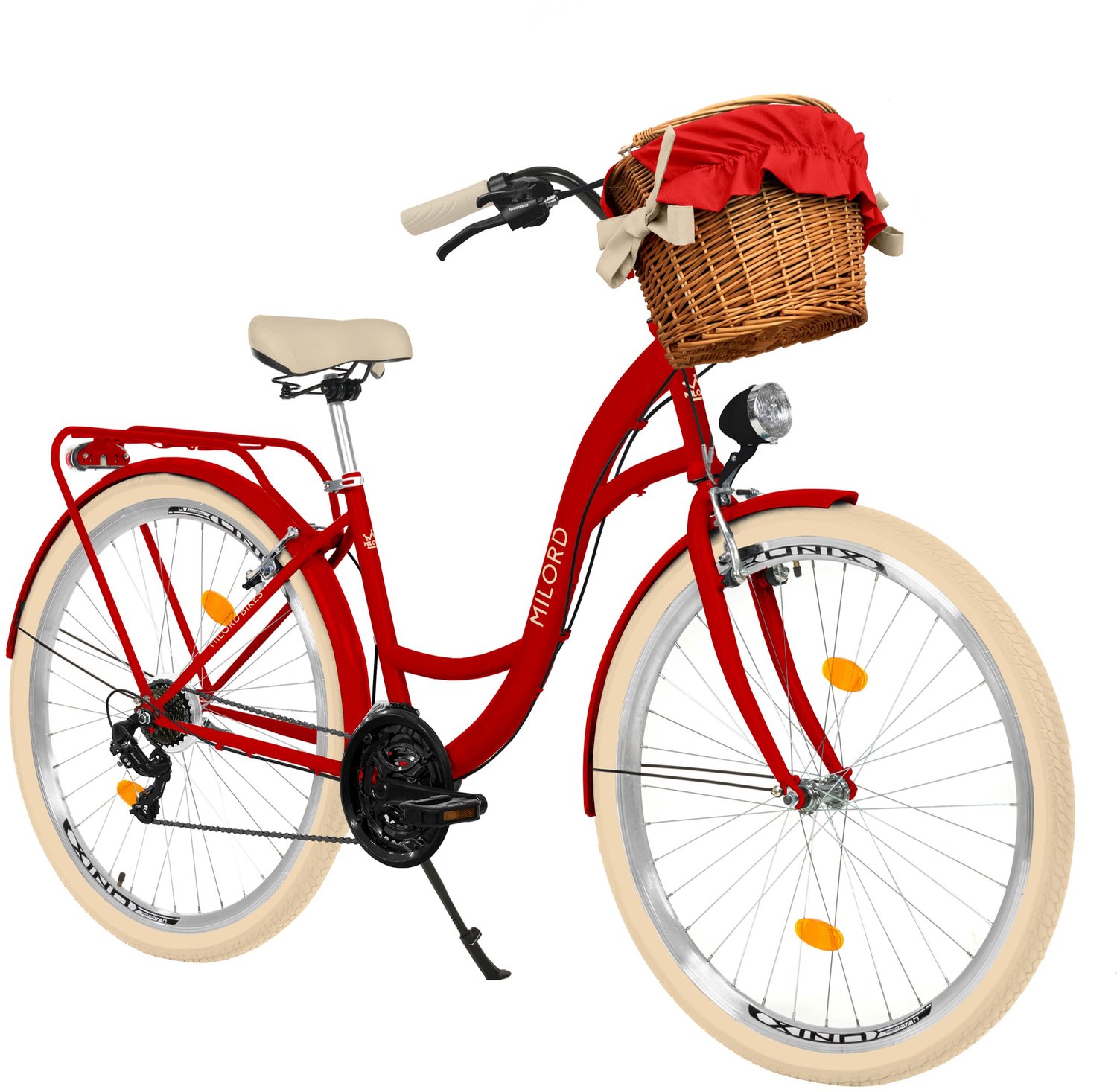 Milord damesfiets 26 inch stadsfiets 21 versnellingen groen frame