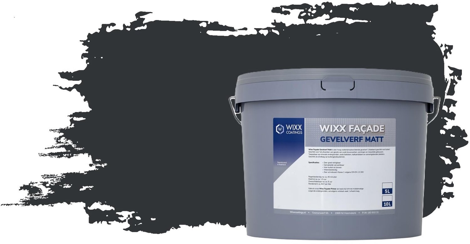 Facadeverf Mat - 7021 Zwartgrijs - 10L