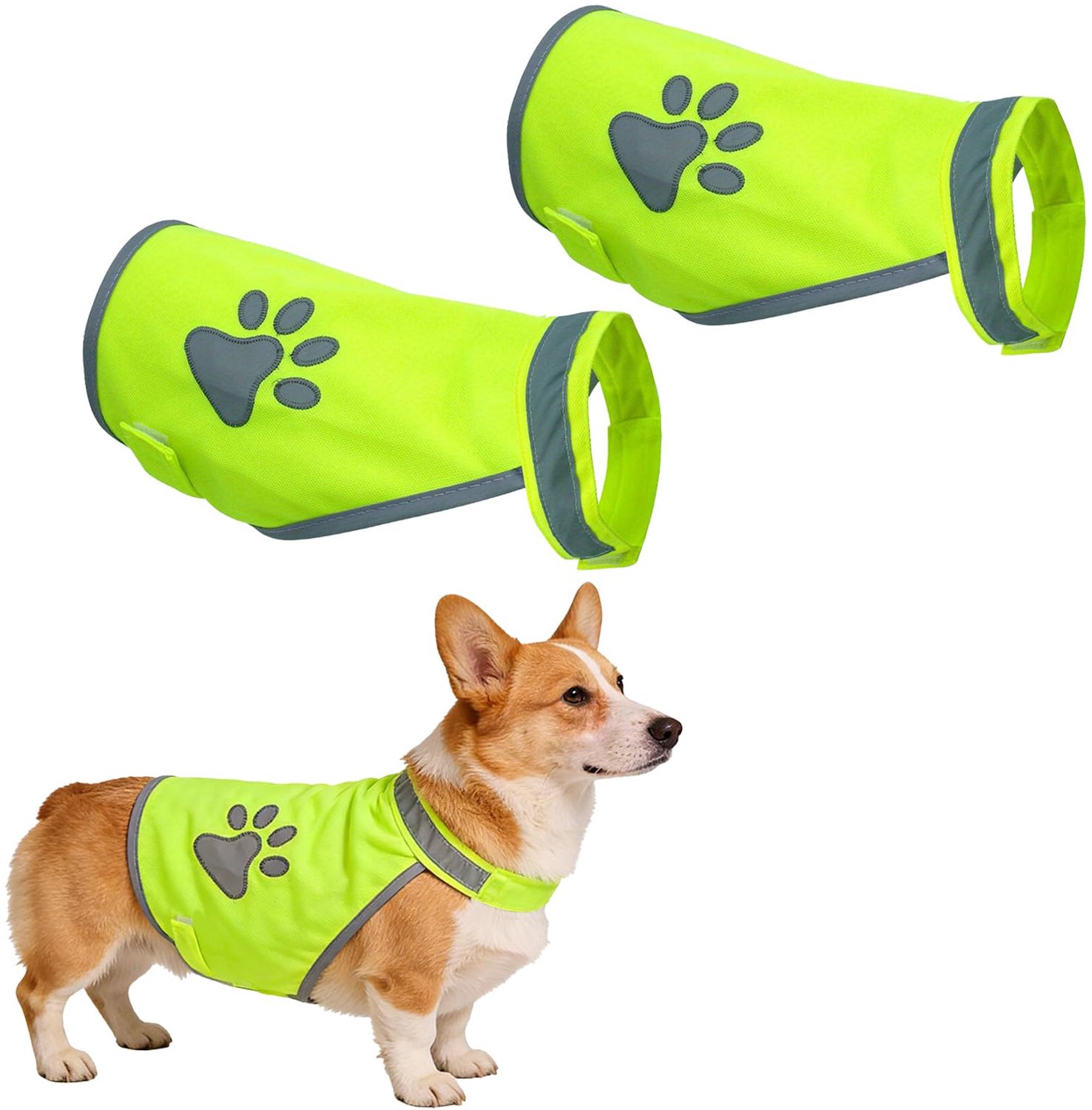 Reflecterend Hond Veiligheidsvest Neon Geel Verstelbaar