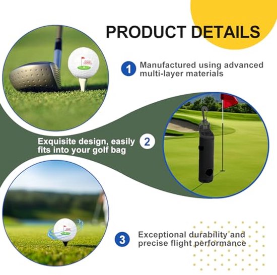 6 Stuks Golfballen Set met Opslagtas — afbeelding 4
