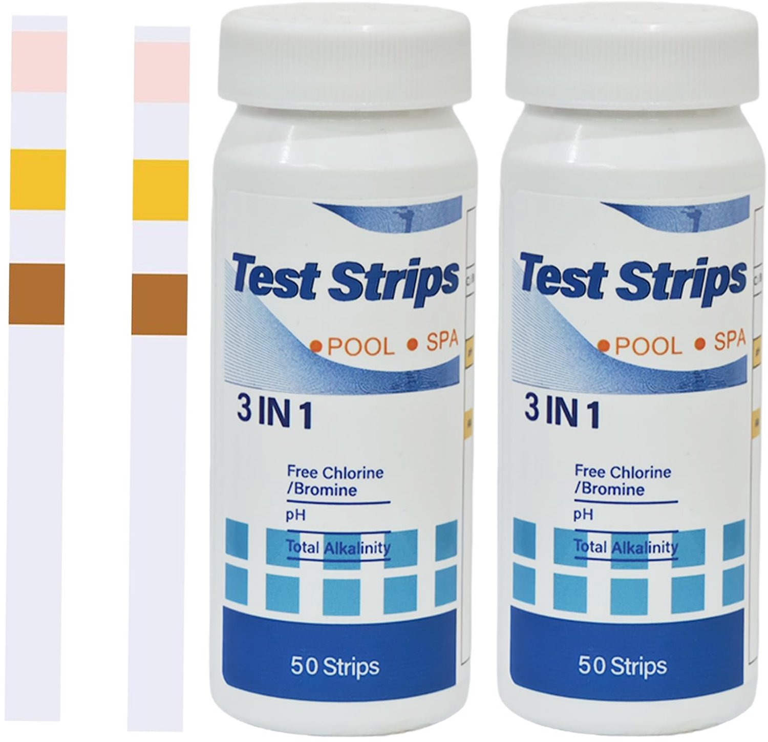 100 Stuks 3-in-1 Teststrips voor Zwembadwater