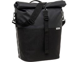 New Looxs Nyborg Single - Fietstas Enkel - Afneembare Schoudertas - 13 inch Laptopvak - Waterdicht Polyester - 17 liter - Zwart