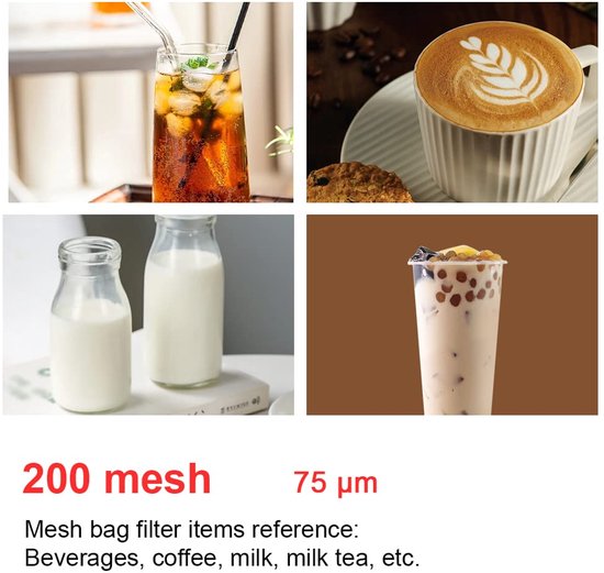 Nylon Notenmelkzak - Fijnmazige Zeefdoek voor Sap en Melk — afbeelding 3