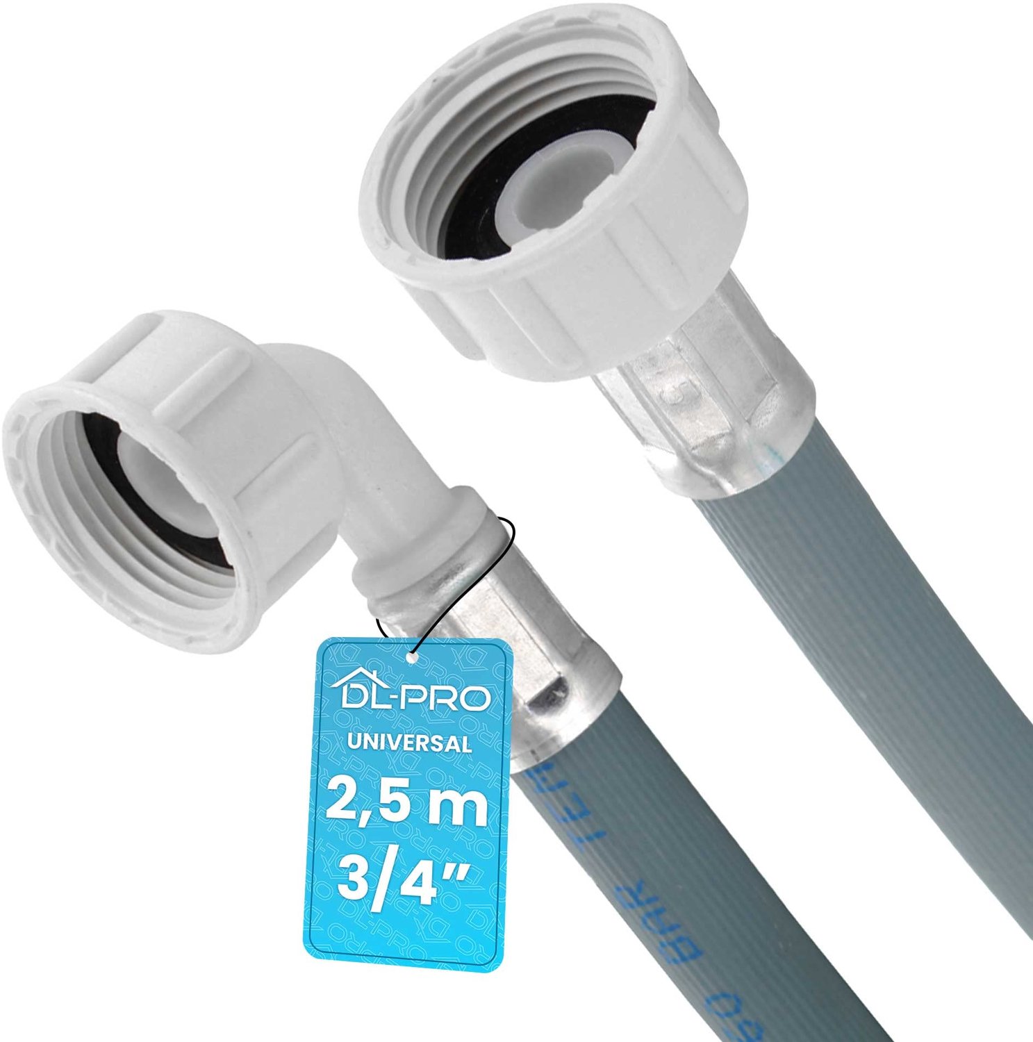 Universele Waterinlaat Slang 2.5m voor Wasmachine en Vaatwasser