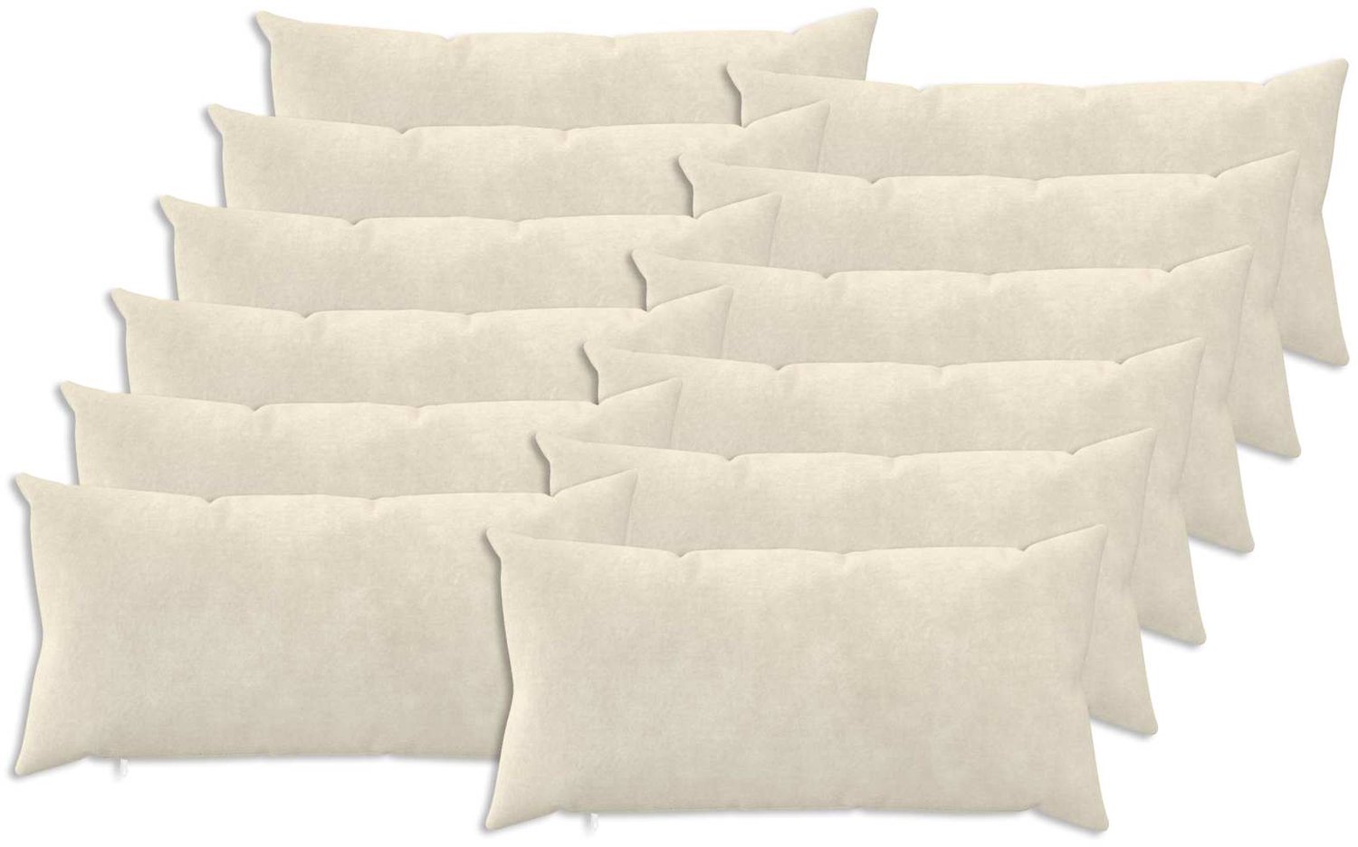 vidaXL Dekenkussen - 12 - st - HEERLEN - Crèmekleurig - 40 - x - 80 - cm