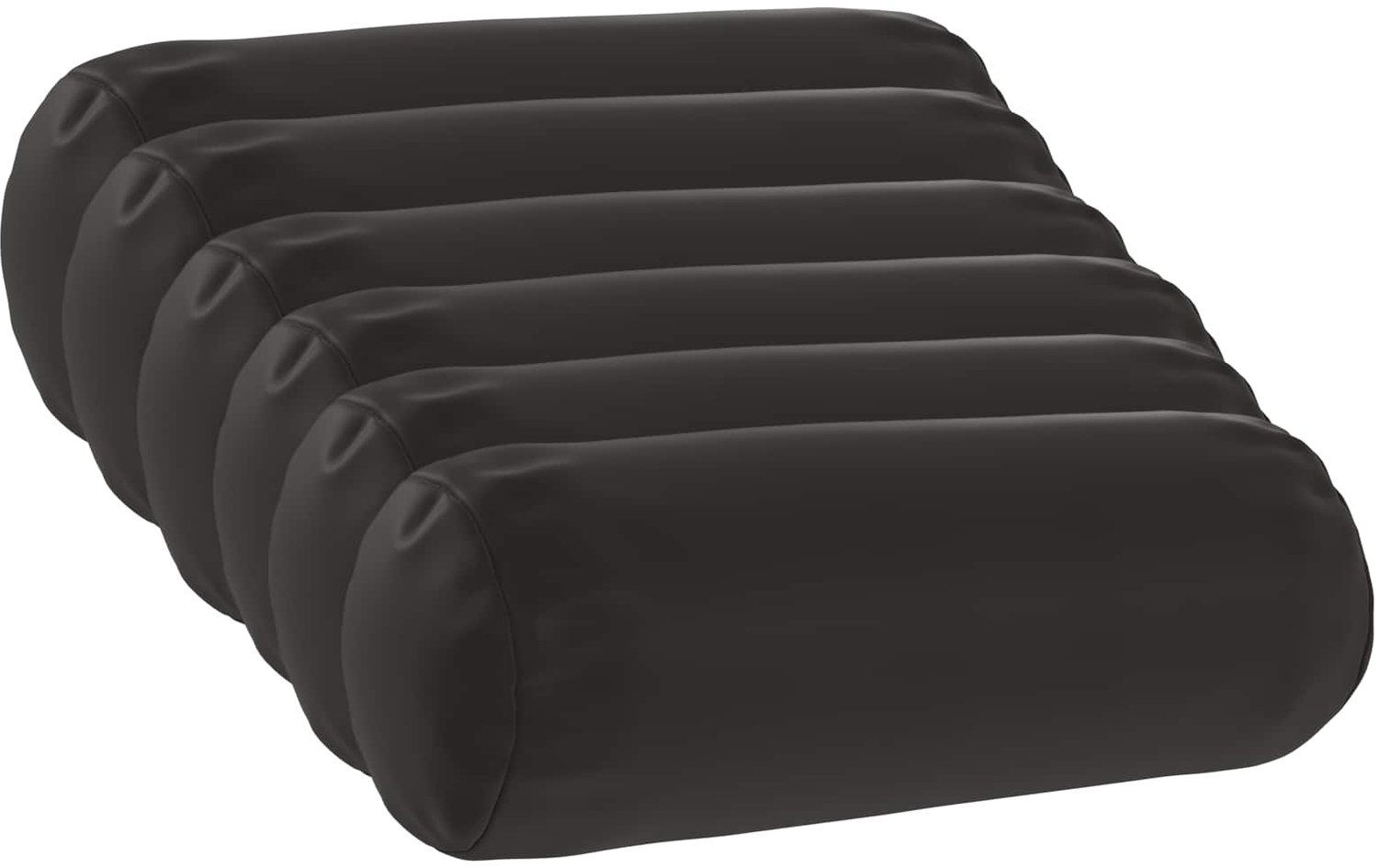vidaXL Dekenkussen - 6 - st - HEERLEN - Zwart - Diam. - 15 - x - 40 - cm - Polyester