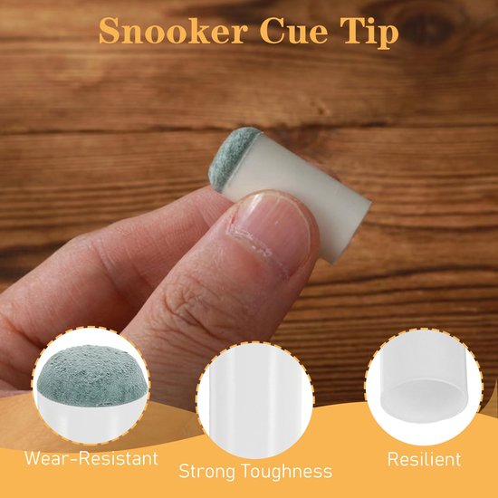 60-delige Set Slip-On Pool Cue Tips voor Biljart Sticks — afbeelding 2