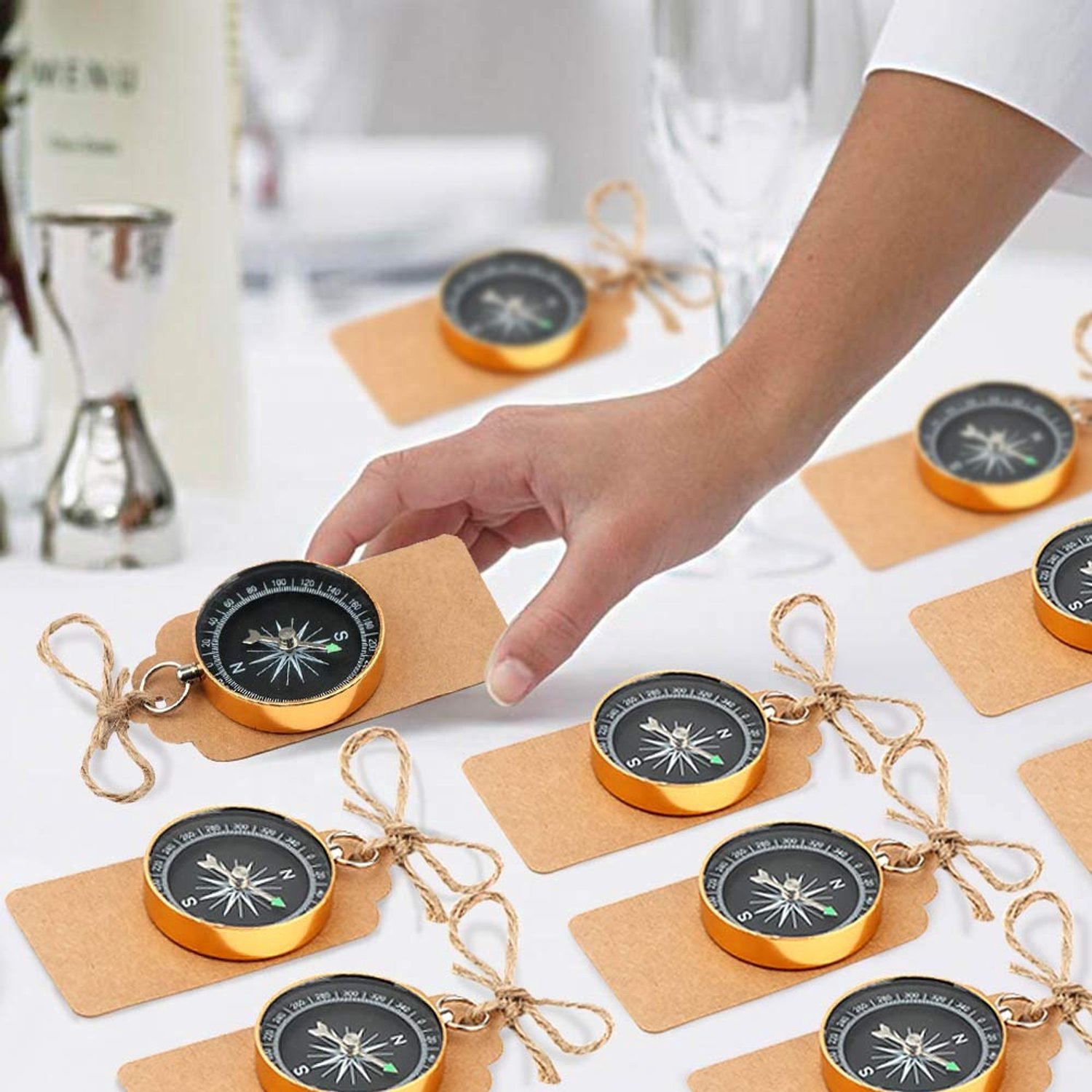 Vintage Groetkaart met Kraft Papier voor Feestjes en Herinneringen