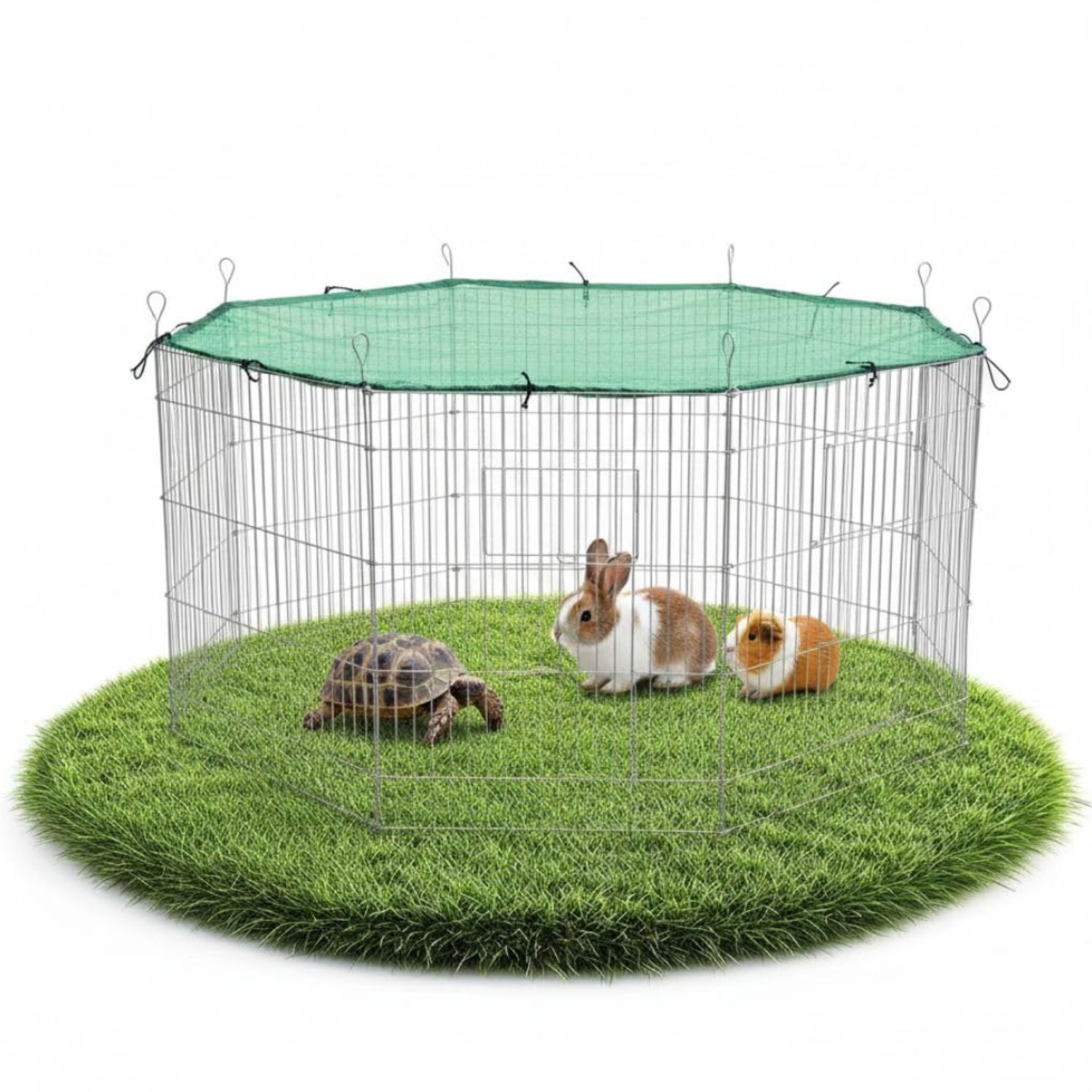 Dierenverblijf met Net en Deur Ø 204 cm