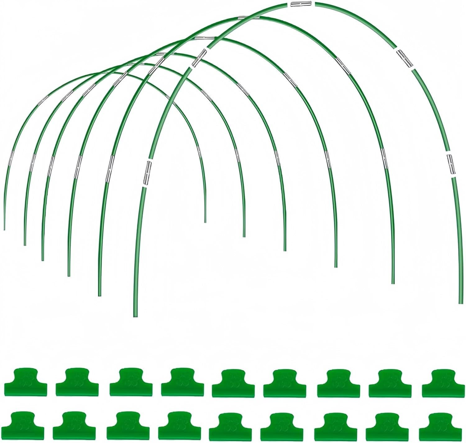 Tuin Tunnelframe Set met 36 Hoepels en 30 Verbindingstubes