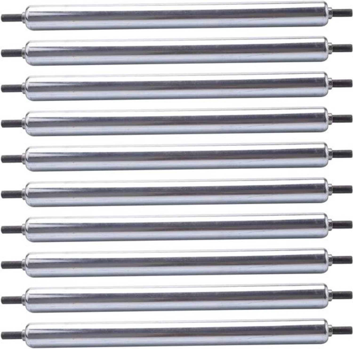 Transportrol van carbonstaal - Rolbandrol - Voor assemblagelijn - Slijtvast materiaal - 25mm x 300mm - Zilverkleurig