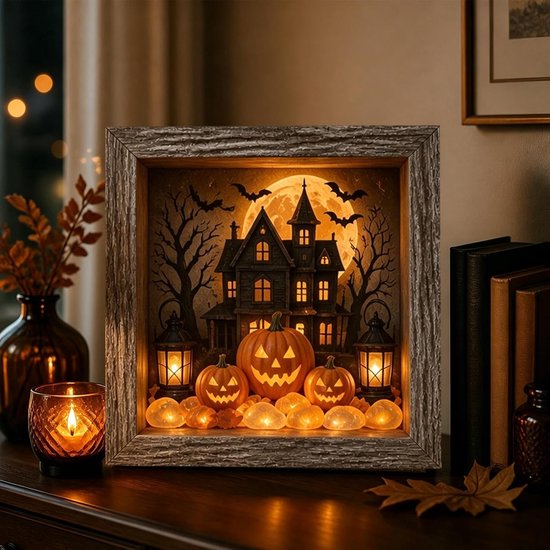 Halloween Herinneringsdoos Gotische Decoratieve Lichtgevende 21,6 — afbeelding 5
