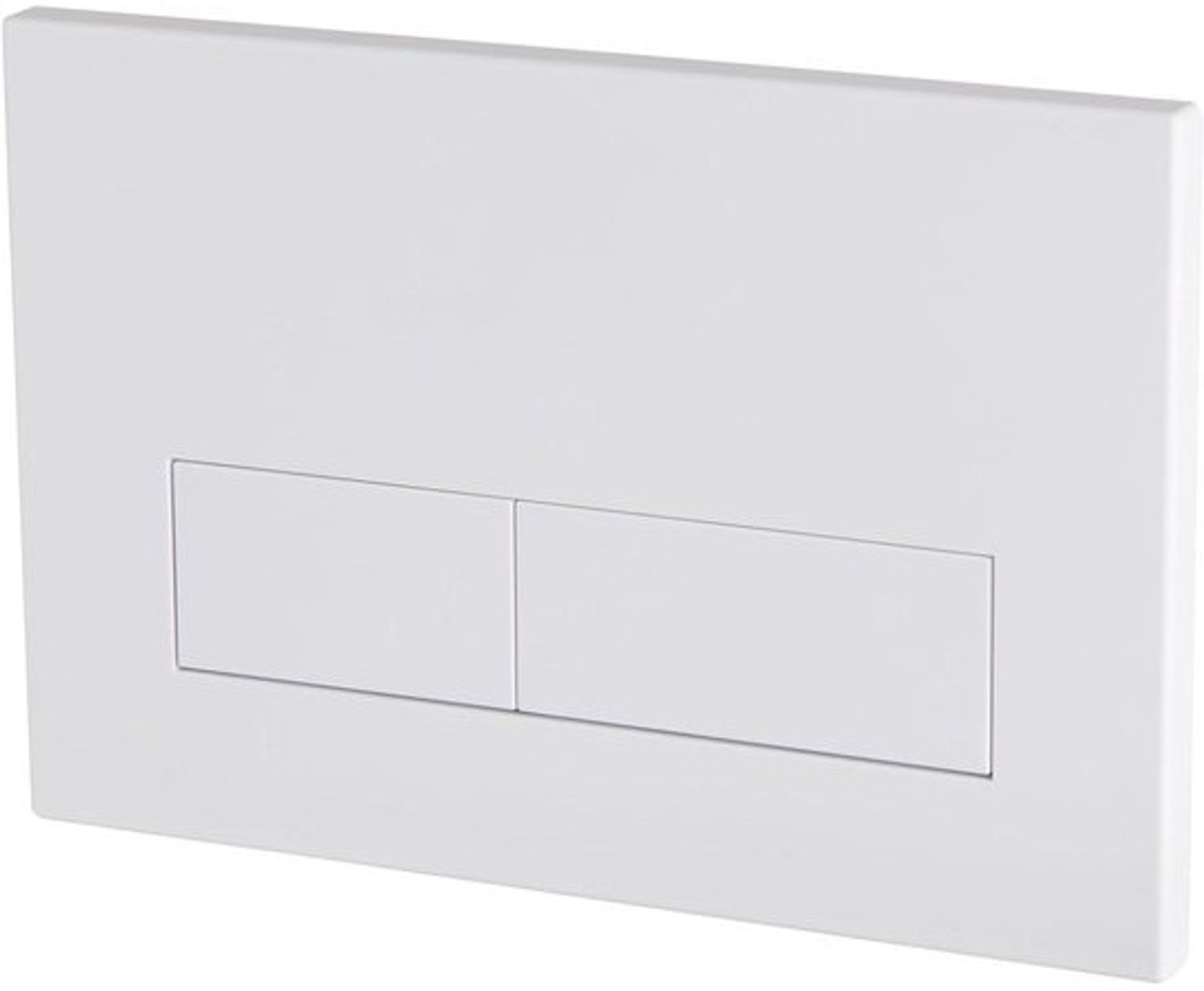 Bedieningsplaat voor toilet - Spoelplaat voor reservoir - Toiletspoeling bedienen - Veermechanisme - 24.6 cm x 16.5 cm - Mat wit