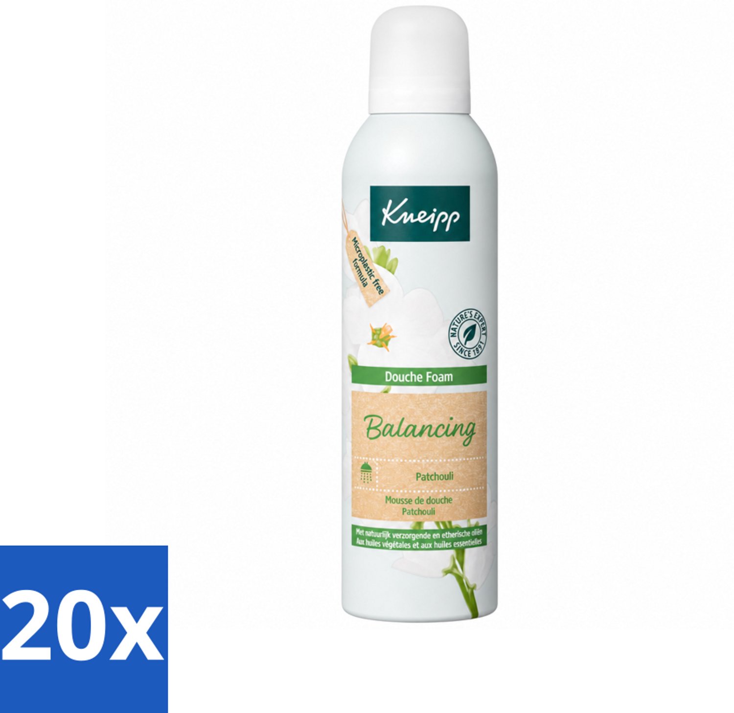 20 x Kneipp - Douche foam - Balancing - Patchouli - 200 ml - Voordeelverpakking - 20 stuks