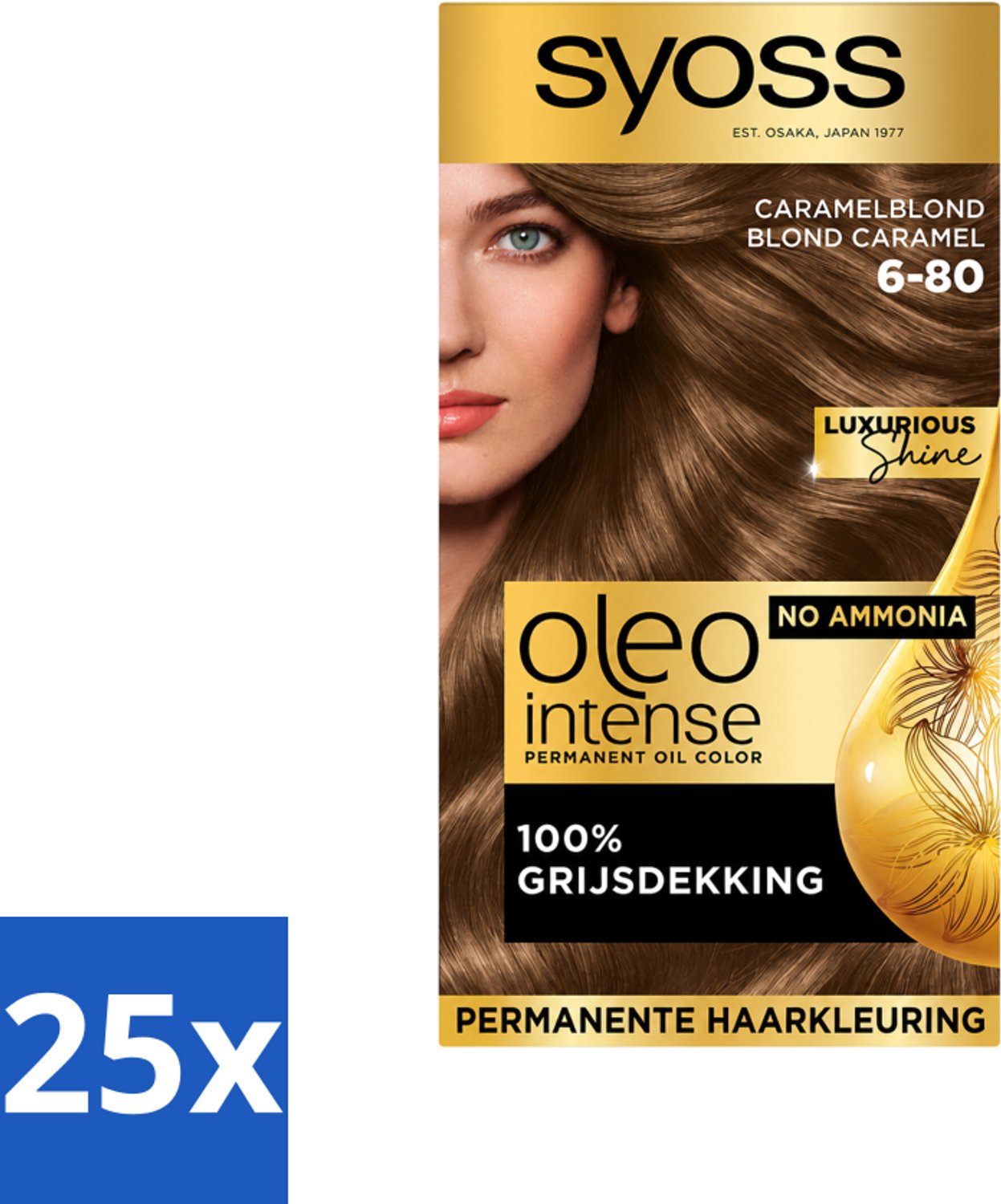 Syoss Oleo Intense - Haarverf - 6-80 - Caramelblond - 115ml x 25