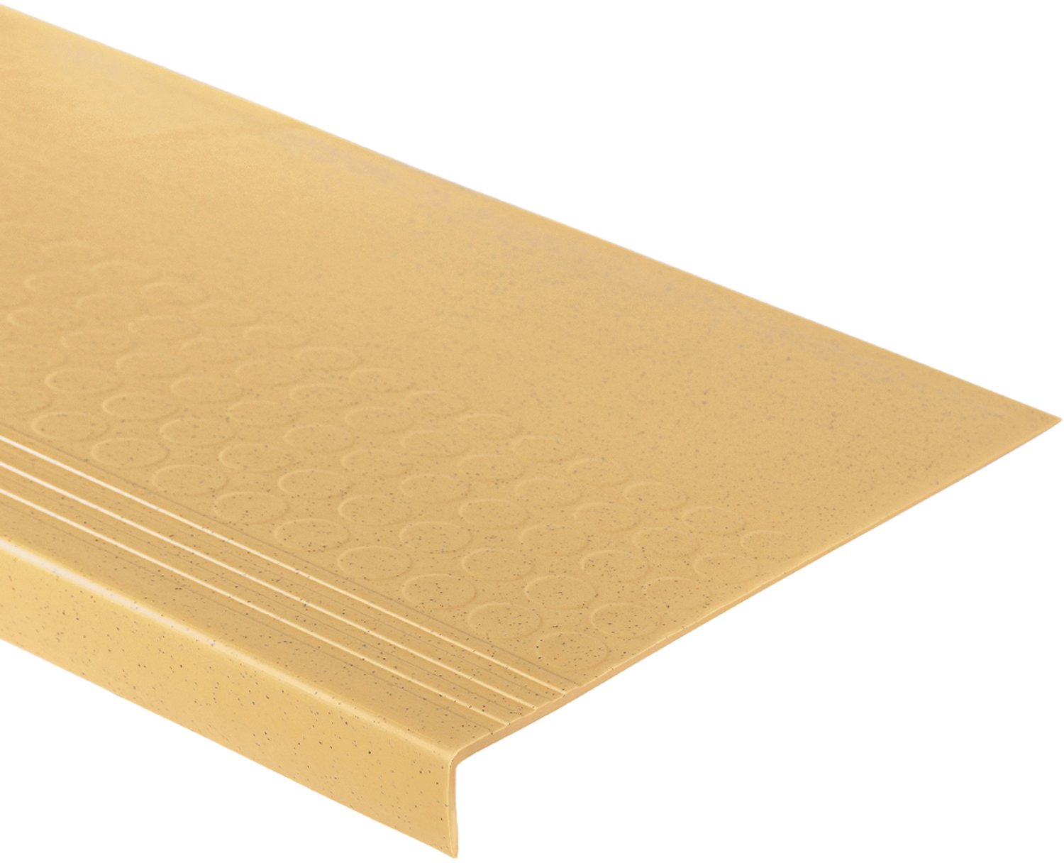 Rubbermagazijn - Trapbekleding PVC - Antislip - Geel LxB=1200x480mm - 4mm dik - Traptreden bedekking