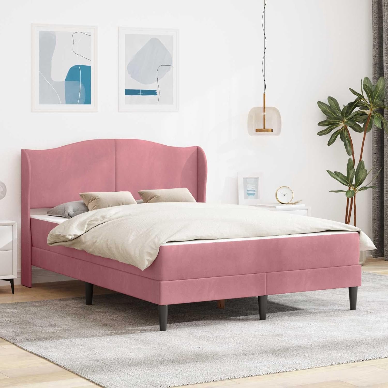 Multiplex vaste lattenbodem modern slaapkamer Roze 160 x 200 cm