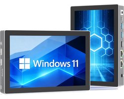 N95 Mini Desktop PC Windows 11 Pro 16GB RAM 512GB eMMC met 7 inch HD IPS touchscreen, Dual 4K Output, HDMI, Type-C, 4G SIM, Dual LAN