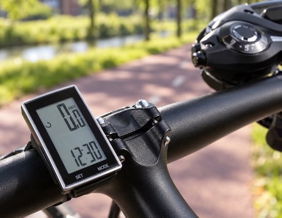 Dutch Standard draadloze fietscomputer - 16 functies - Snelheidsmeter en kilometerteller - Met achtergrondverlichting - Zwart/zilver — afbeelding 5