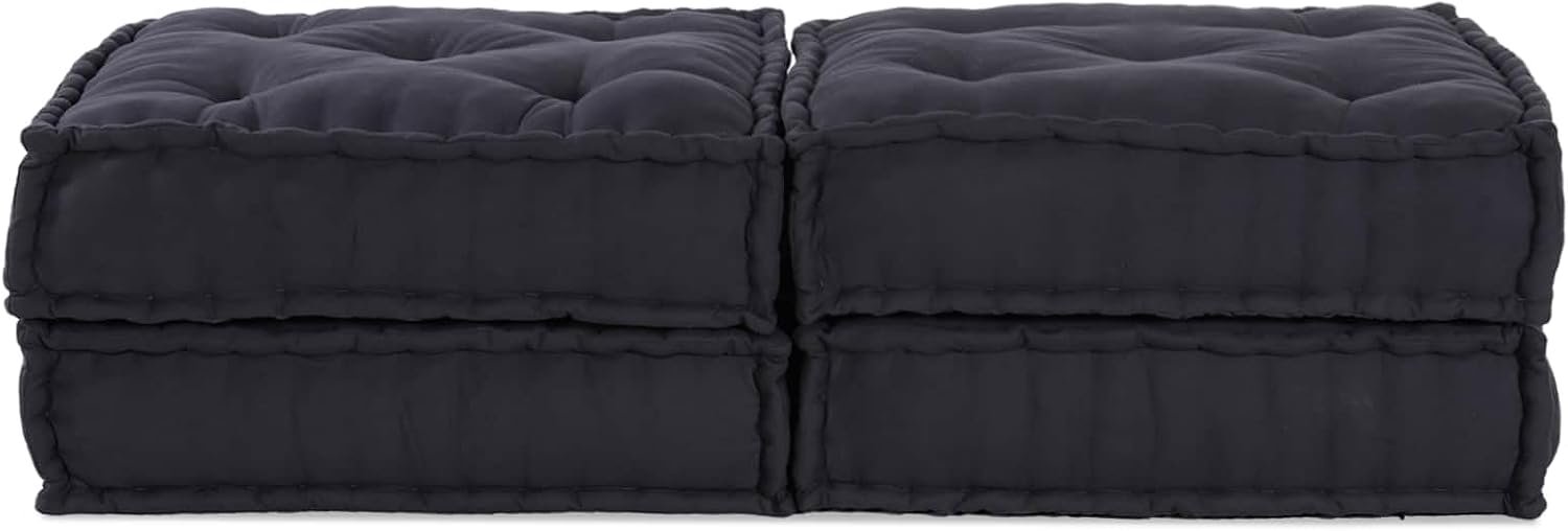 Bankset 2 STK. Stof Antraciet 140 x 70 x 36 cm