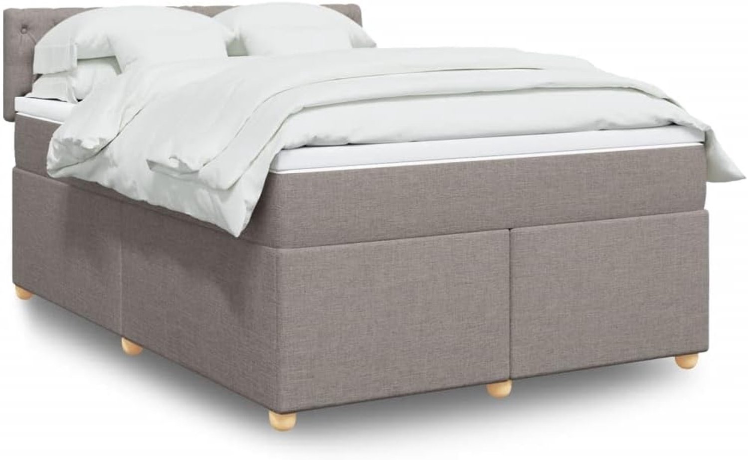 Pocketveringmatras Stof Taupe 160x200 cm