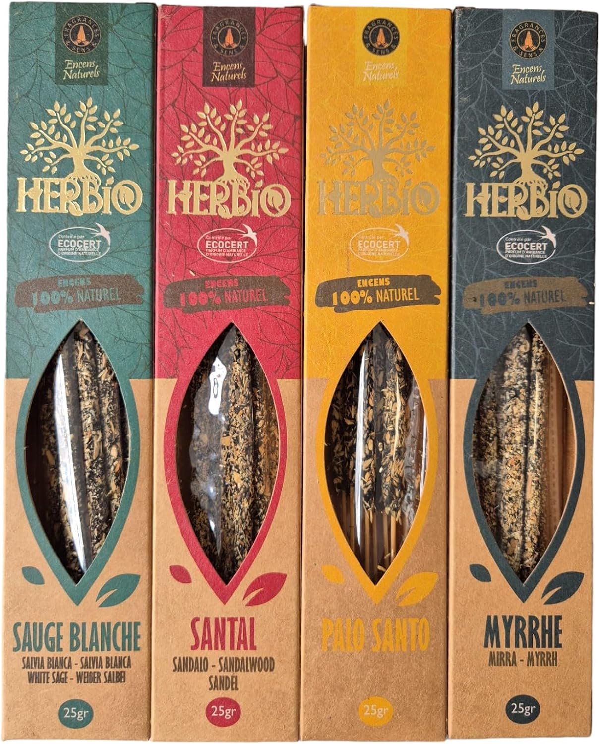 Incense Sticks - 4 Assortiment - Natuurlijke geur - Ideaal voor aromatherapie - Homevero