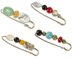 Set van 4 Decoratieve Broches met Parels - Stijlvolle Accessoires