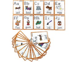 Alfabet Flashcards 26 Kaarten - Eerste Woorden NL