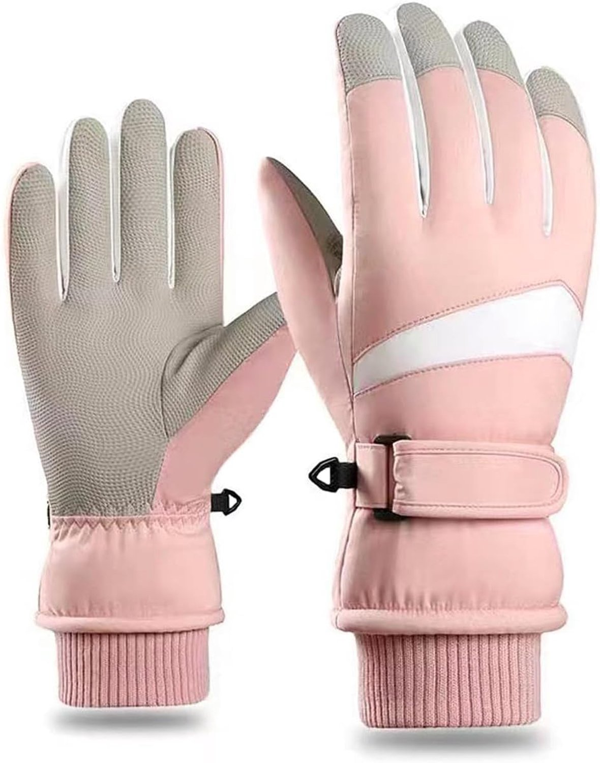 Dames Winter Ski Handschoenen Warm Winddicht & Touchscreen Compatibel Roze