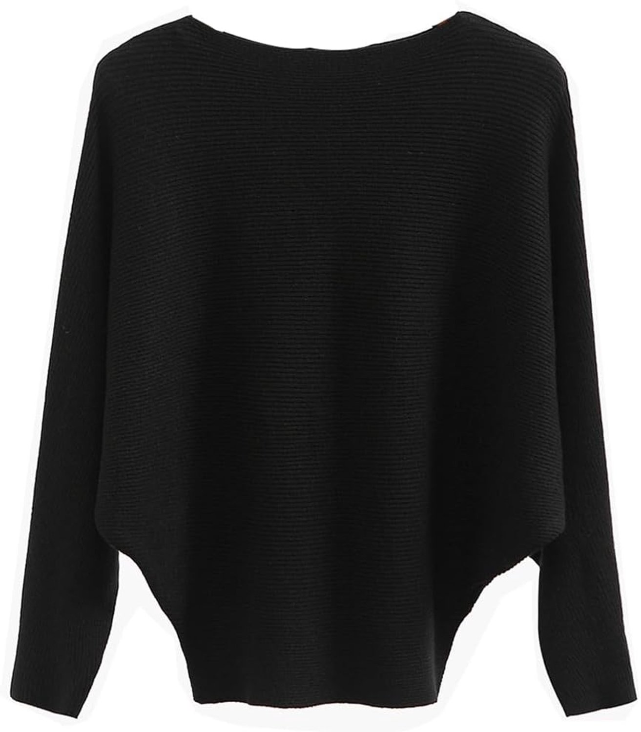 Trui off-shoulder vleermuismouwen losse trui effen trui gebreide trui tops