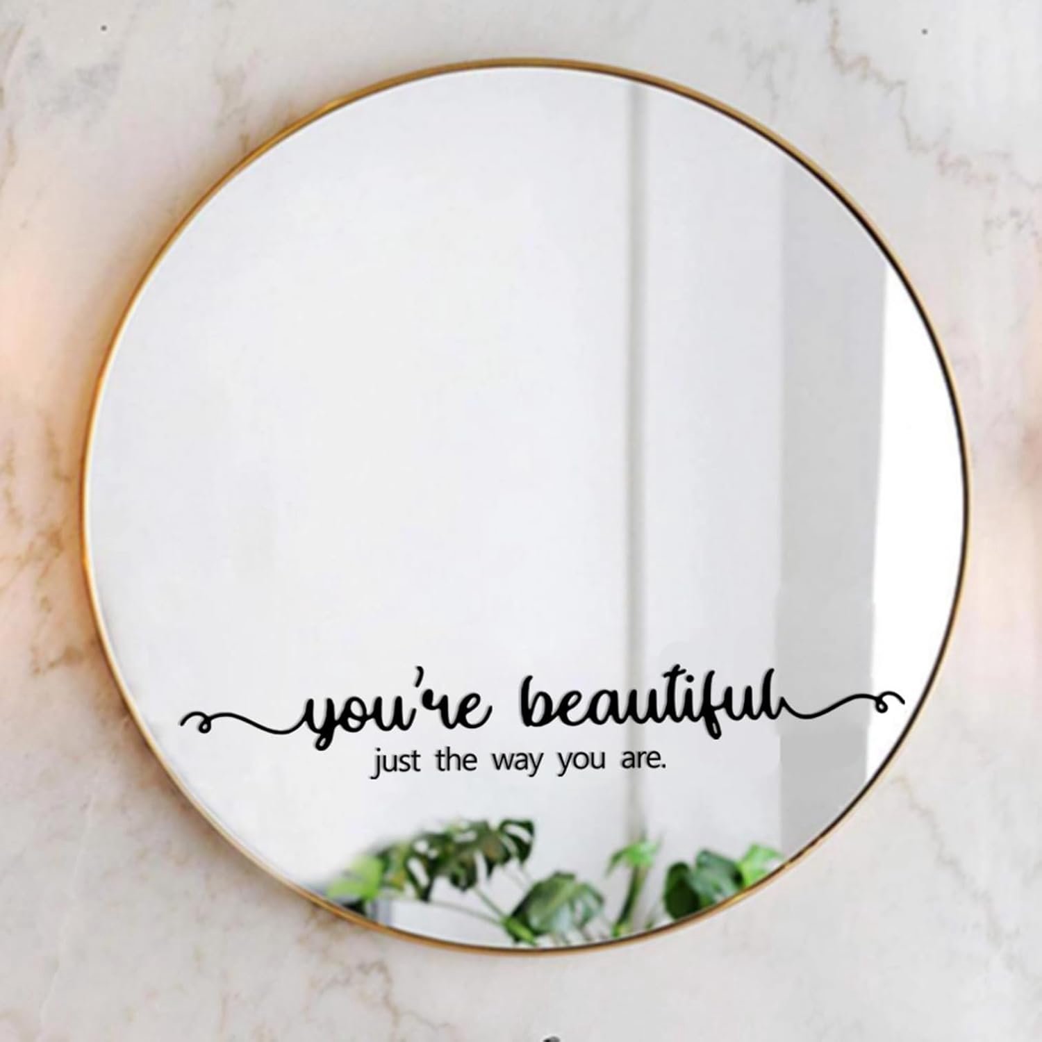 Are Beautiful Spiegelsticker - Positieve Affirmatiestickers voor kinderen en tieners, badkamerspiegelsticker