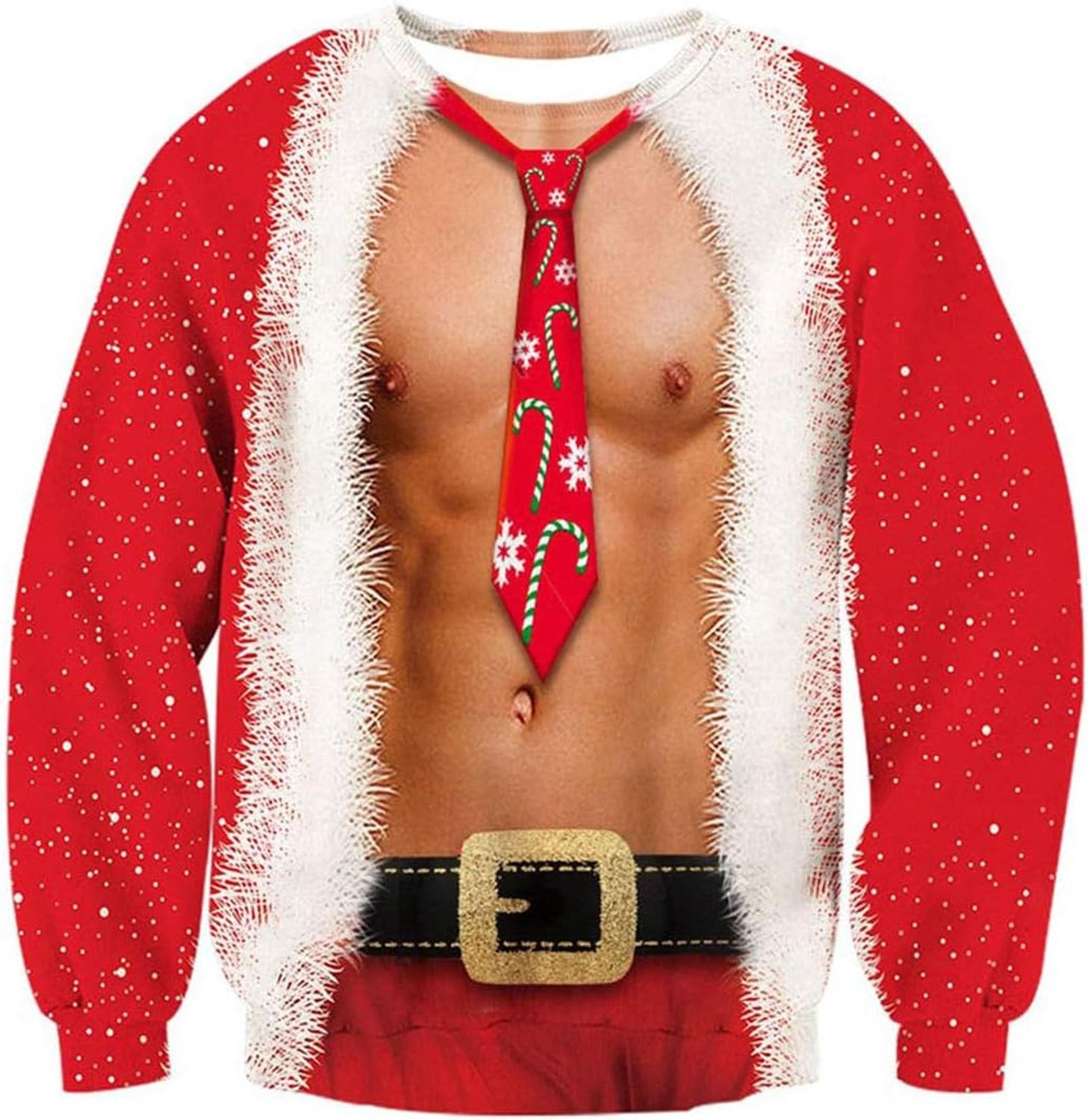 Nieuwigheid 3D-print lelijk Kerstmis sweatshirts pullover jumpers lelijke kersttrui S-XXL